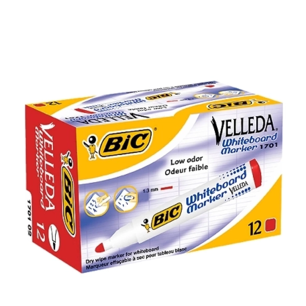 Bic crveni brisivi marker VELLEDA 1701