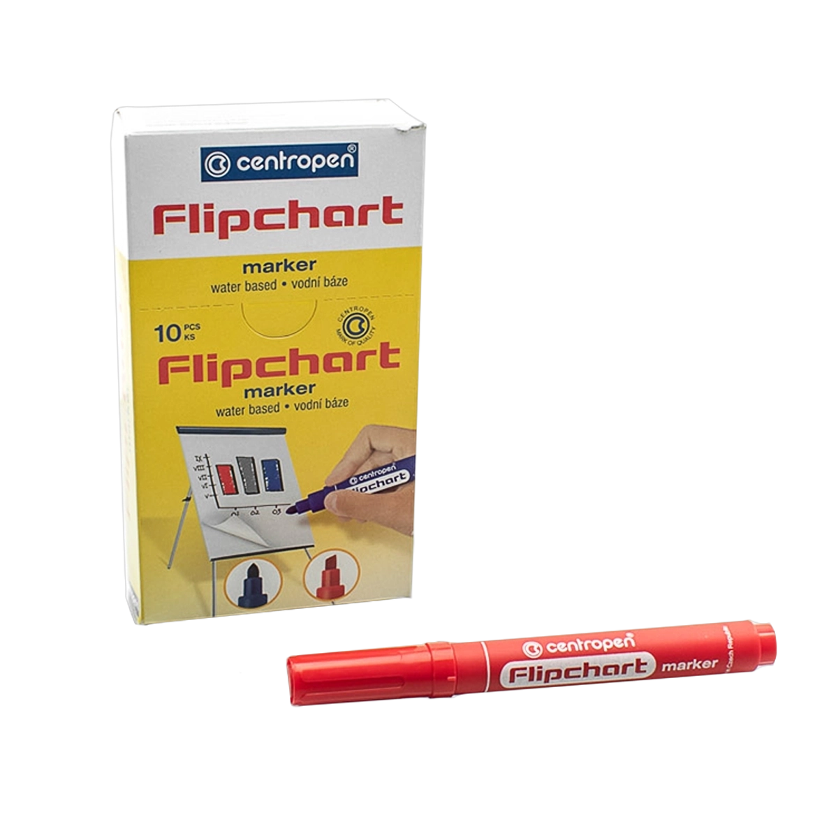 Centropen marker 8560 za flipchart blokove crveni