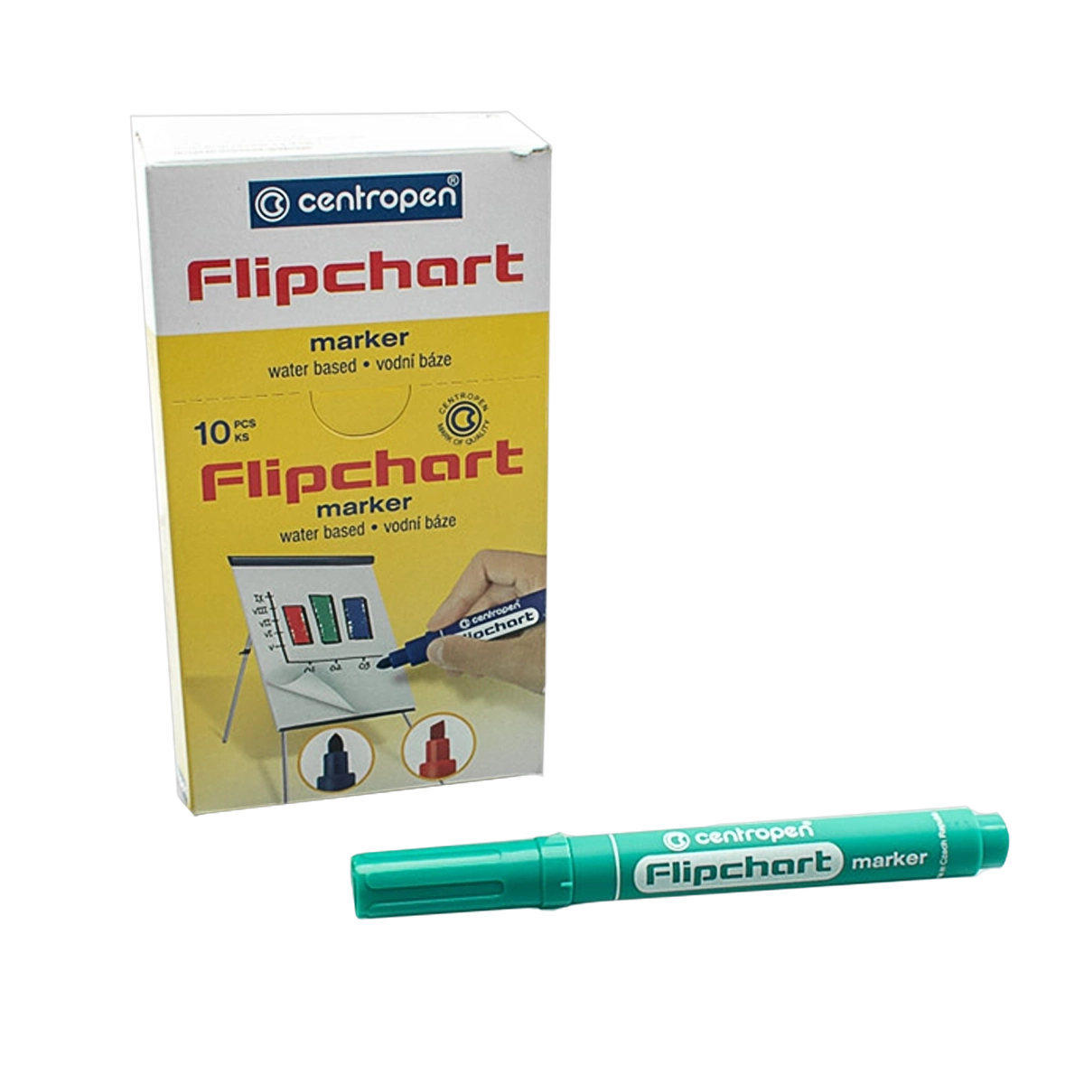 Centropen marker 8560 za flipchart blokove zeleni