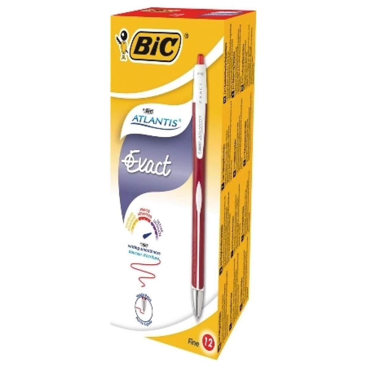 Bic ATLANTIS EXACT hemijska olovka crvena