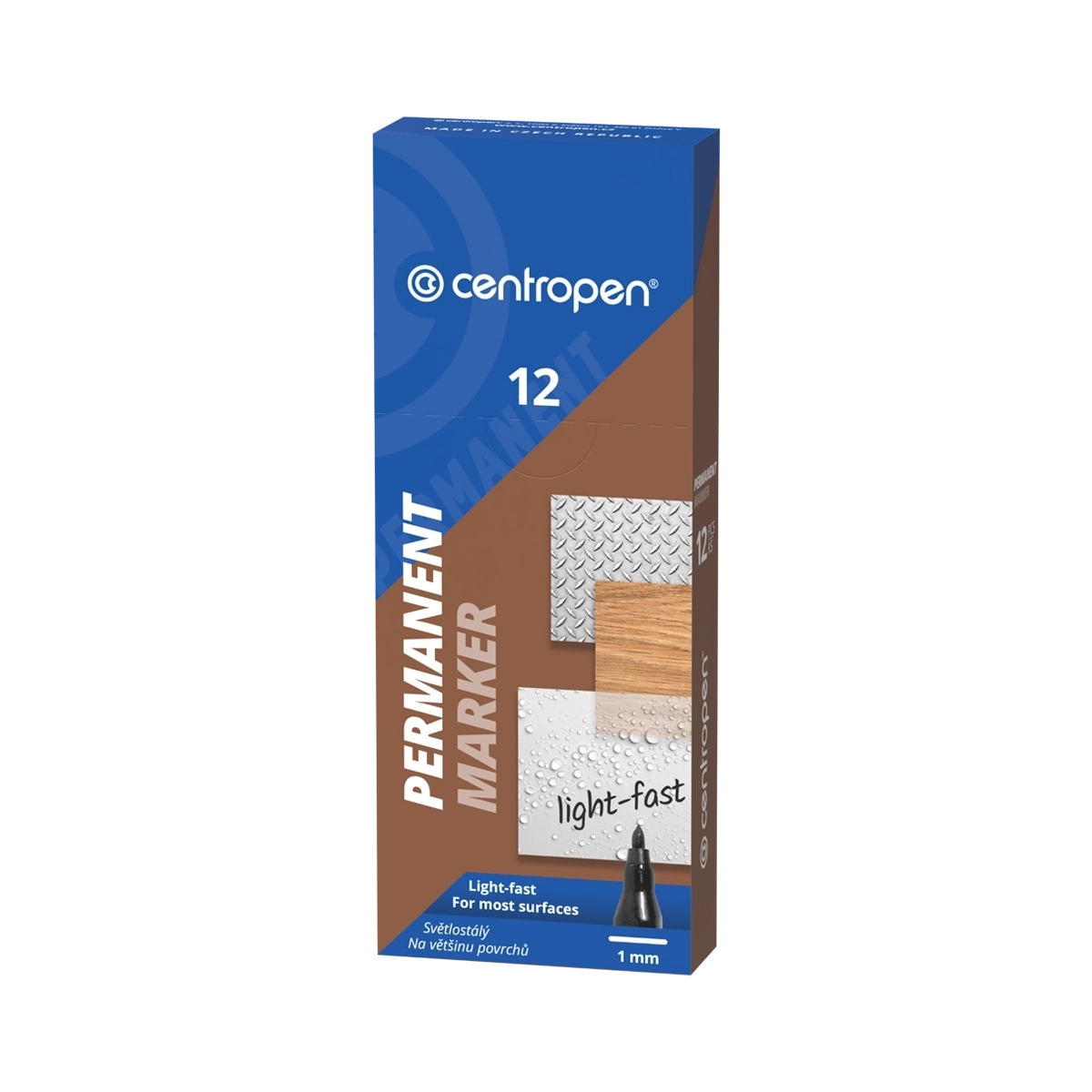Centropen flomaster 2536/01 crni permanent 1mm