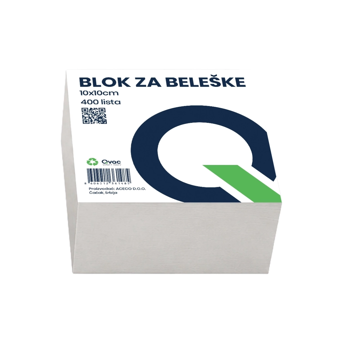 Kocka papir blok 10x10 cm
